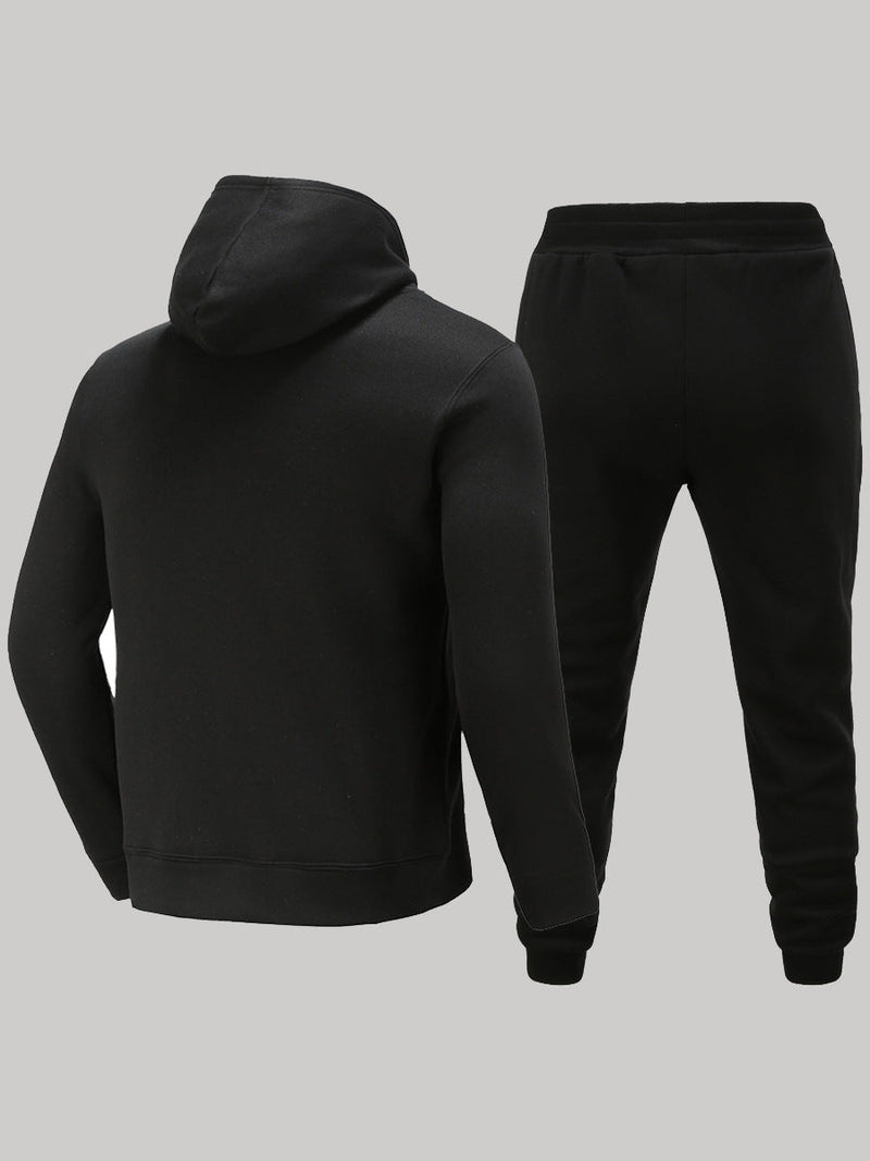 Women's Hoodie and Sweatpants Set with Creative Christmas Motif