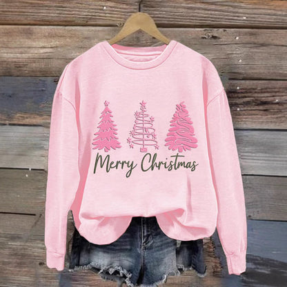 Women's Cozy Christmas Sweatshirt with Festive Print