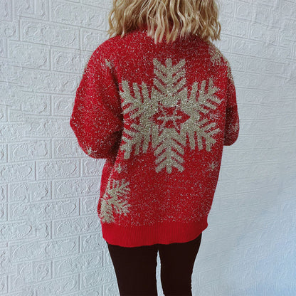 Christmas Knit Sweater with Festive Motif