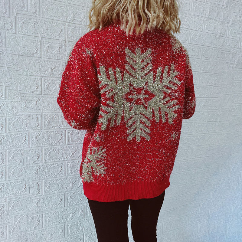 Christmas Knit Sweater with Festive Motif