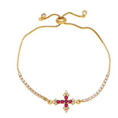 Eleonor Zircon Cross Bracelet