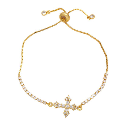 Eleonor Zircon Cross Bracelet