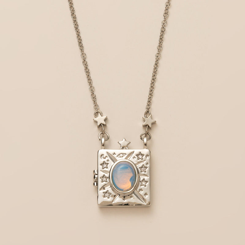 Butterfly Shell Locket Necklace