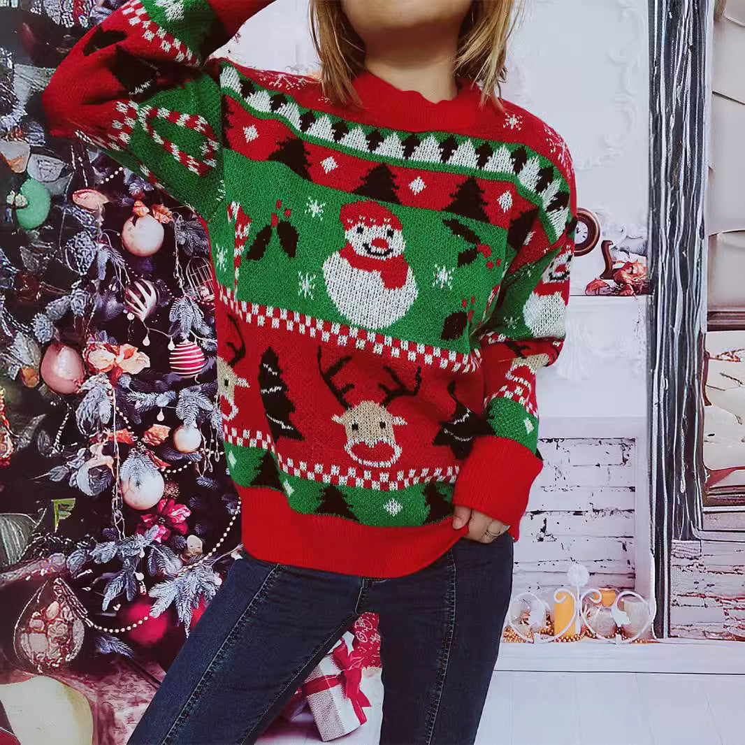 Women's Christmas Sweater with Festive Motif and Comfortable Cut R&B