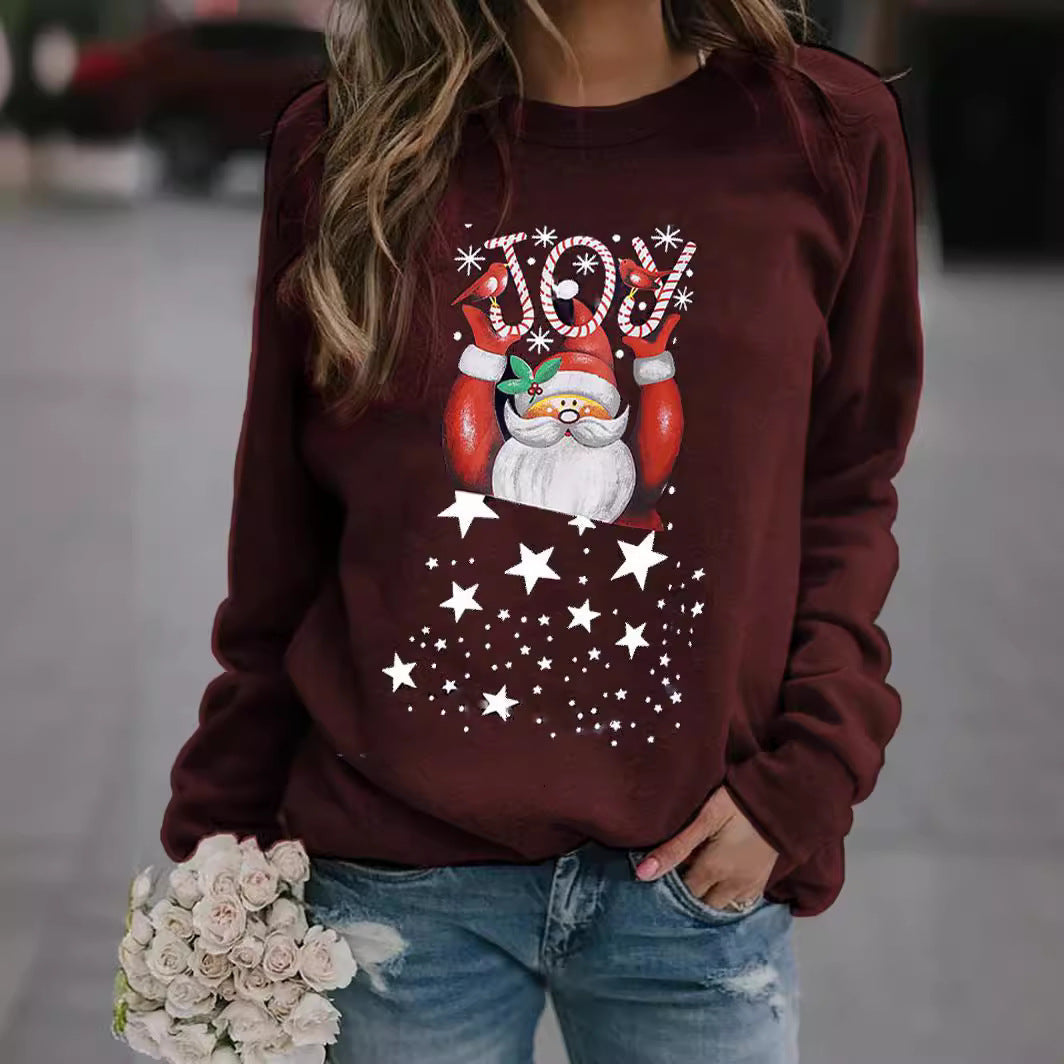 Women's Sweatshirt with Festive Christmas Motif R&B