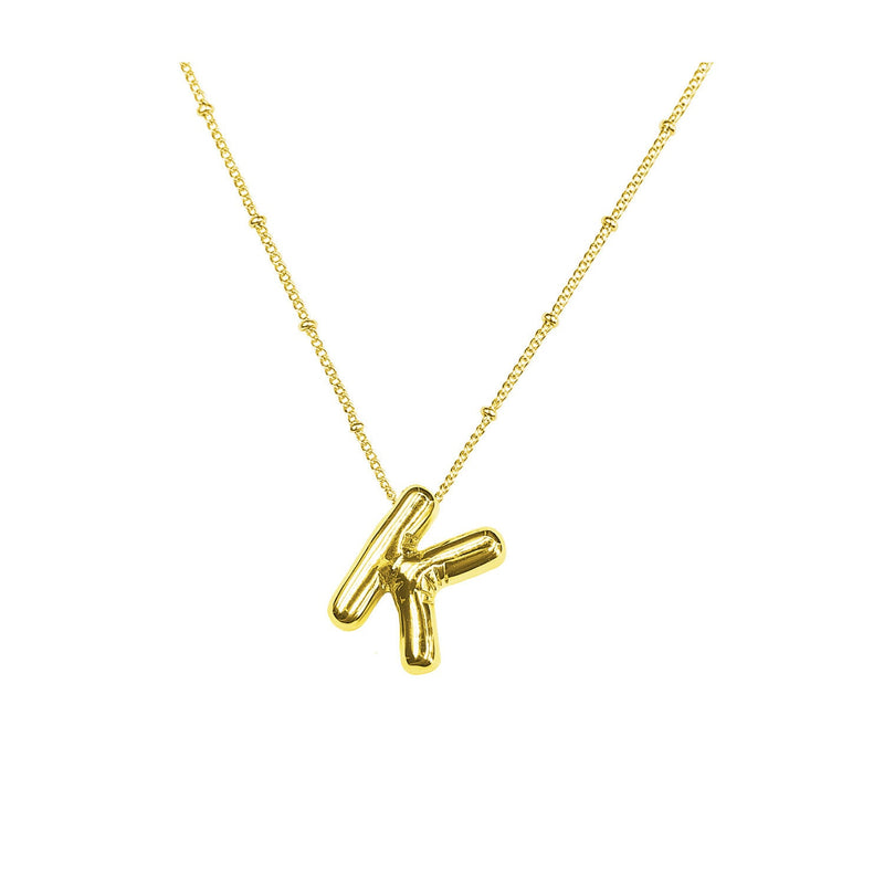 Aiyanah Glossy Bubble Letter Necklace