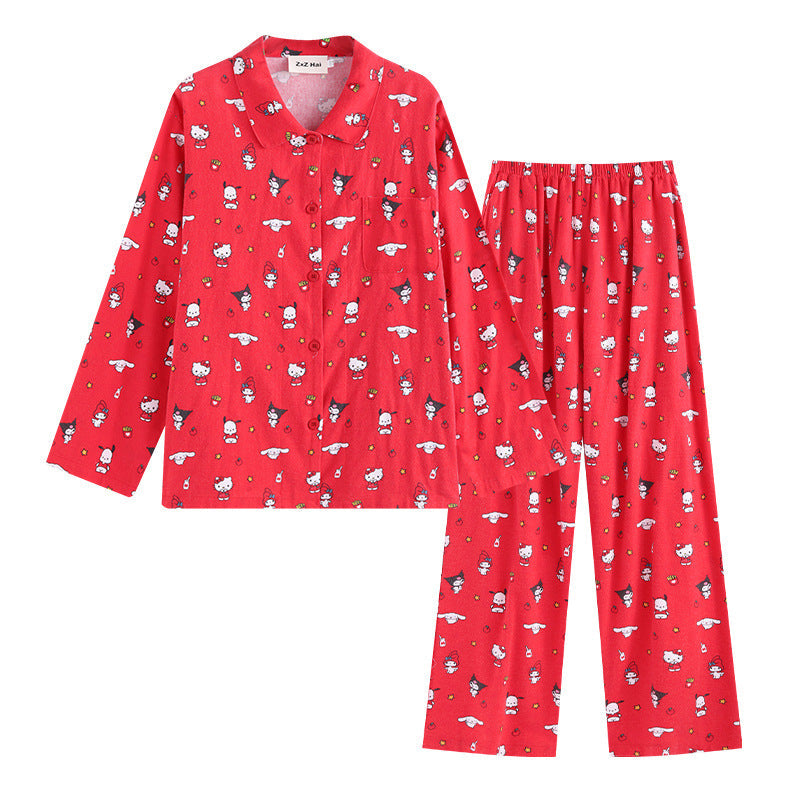 Elegant Red Christmas Pajamas - Women's