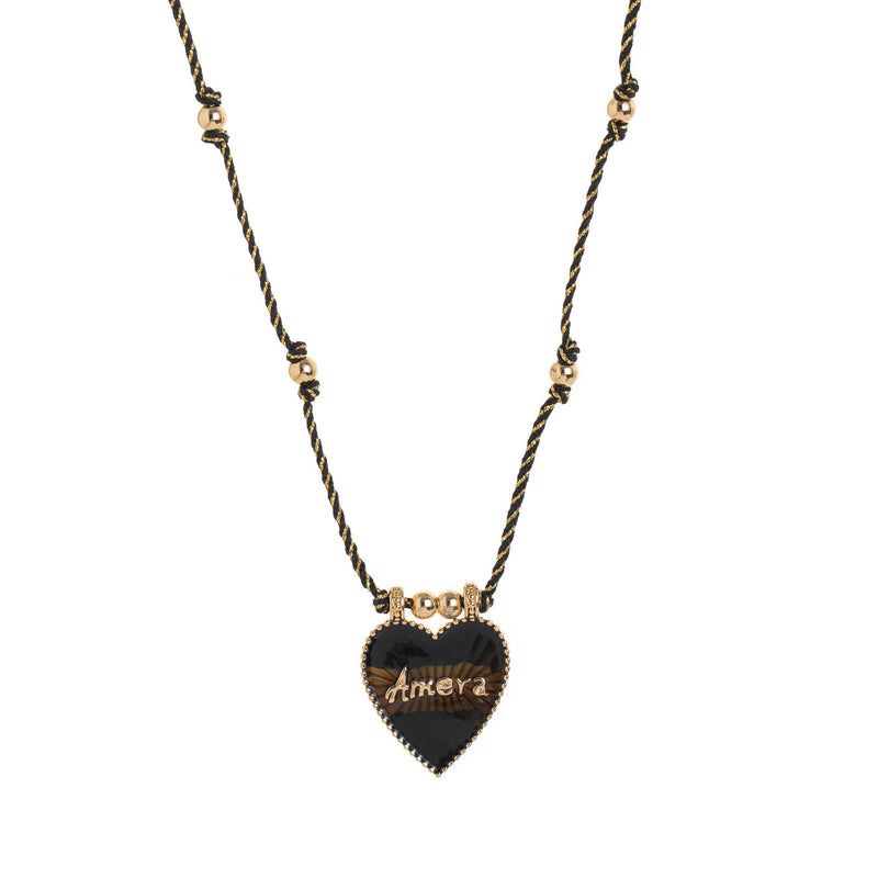 Color Cord Pendant Necklace