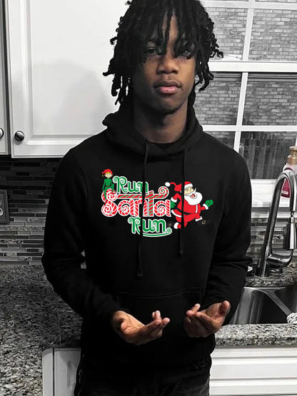 Women's Hoodie with Festive Santa Motif