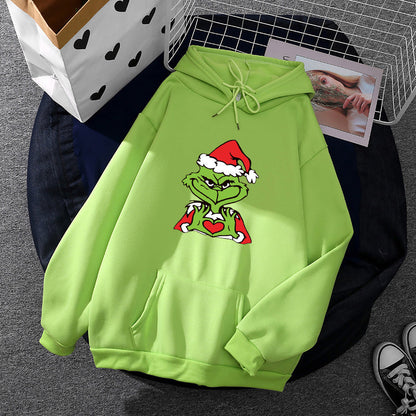 Unisex Hoodie with Soft Fleece Lining, Kangaroo Pocket and Eye-Catching Christmas Comic Print