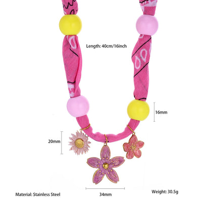 Mercedes Silk Heart Choker