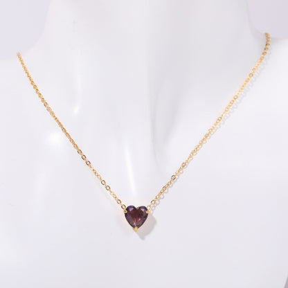 Maryella Birthstone Love Necklace