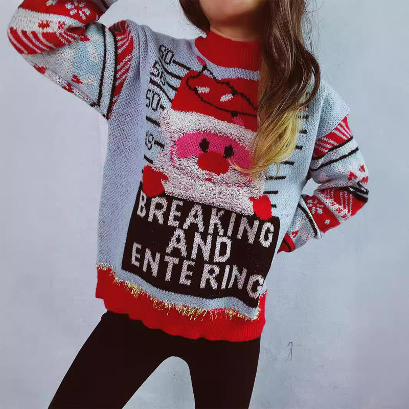 Women's Christmas Sweater with Festive Motif and High-Quality Materials