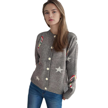 Women's Cardigan with Festive Designer Print
