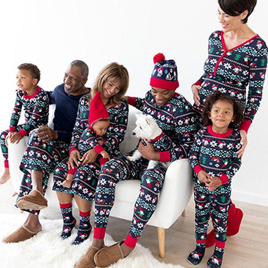 Christmas Heart Christmas Pajamas Navy Women's