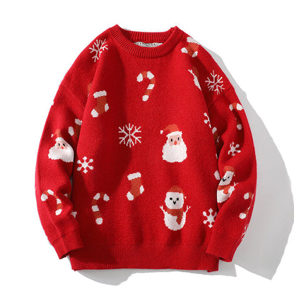 Women's Festive Christmas Sweater with Textured Pattern