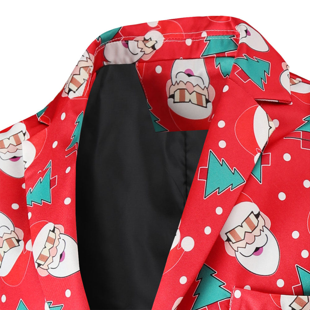 Men's Festive Blazer with Cheerful Christmas Design R&B