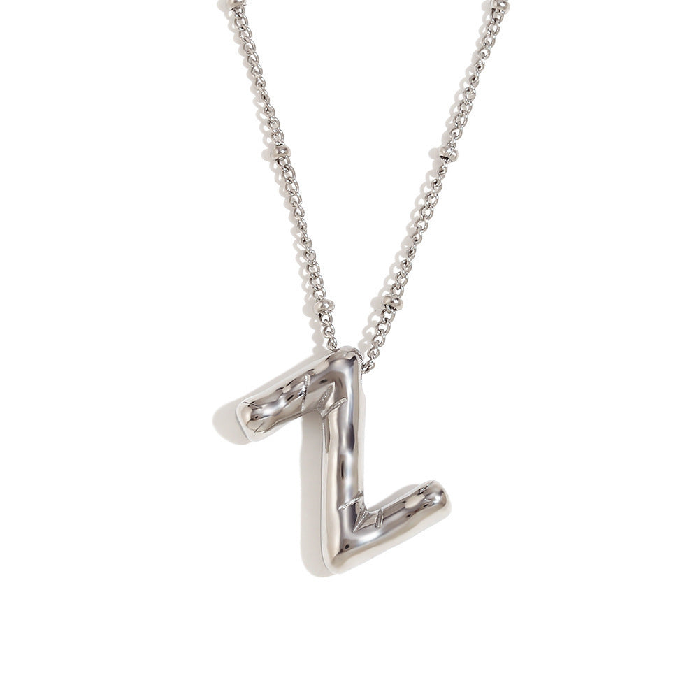 Aiyanah Glossy Bubble Letter Necklace