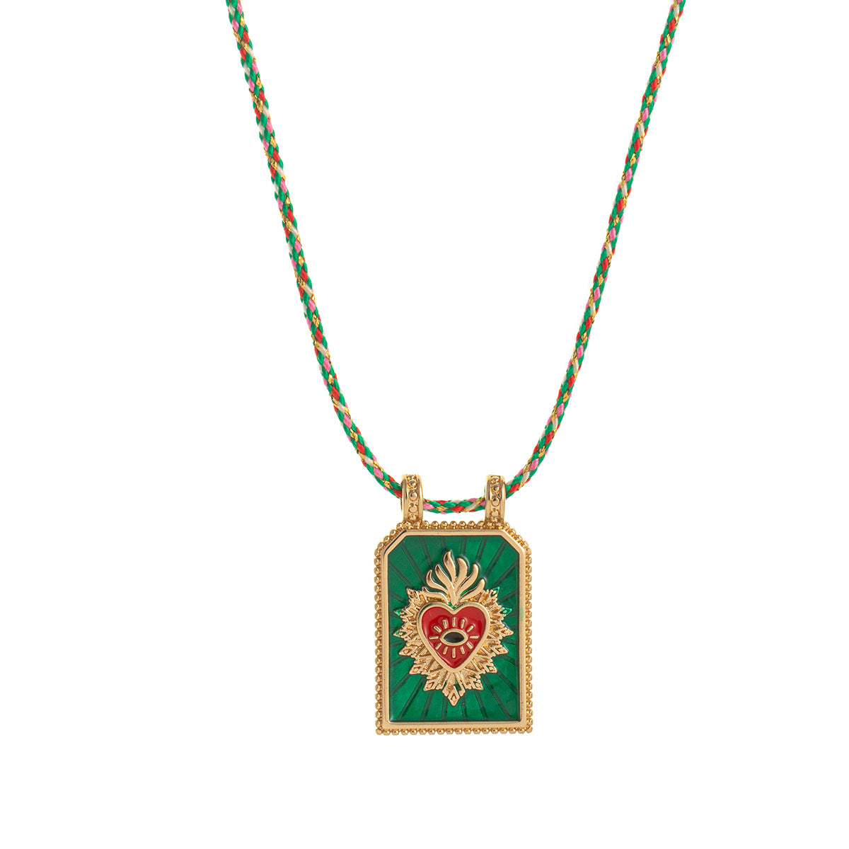 Color Cord Pendant Necklace