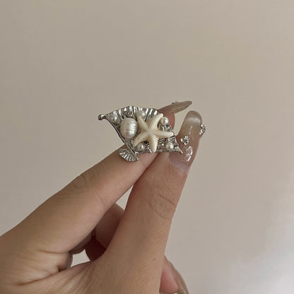 Lawson Stacked Shell Starfish Ring