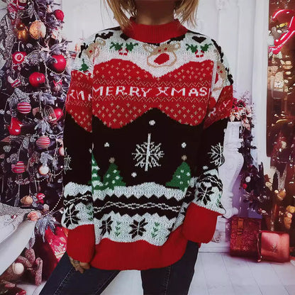 Women's Christmas Sweater with Festive Design and Cozy Cut R&B