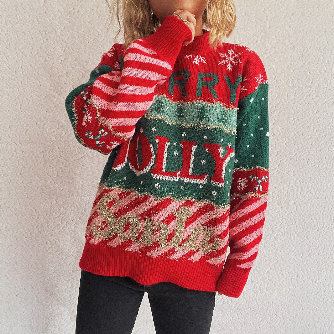 Women's Christmas Sweater with Distinctive Motif and Cozy Cut R&B