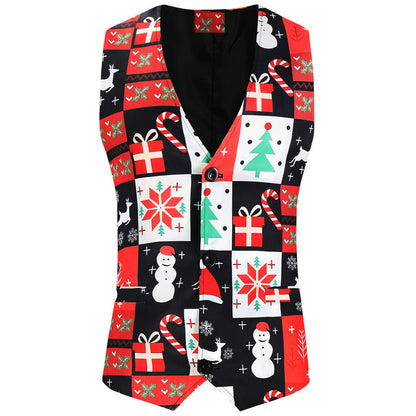 Women's Festive Suit Set with Christmas Pattern