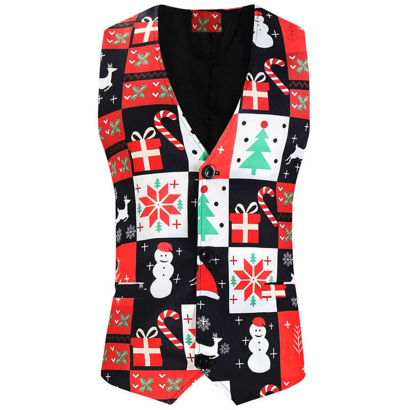 Women's Festive Suit Set with Christmas Pattern