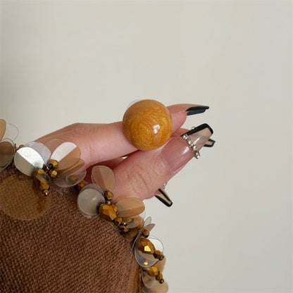 Kelsy Enamel Heart Open Ring