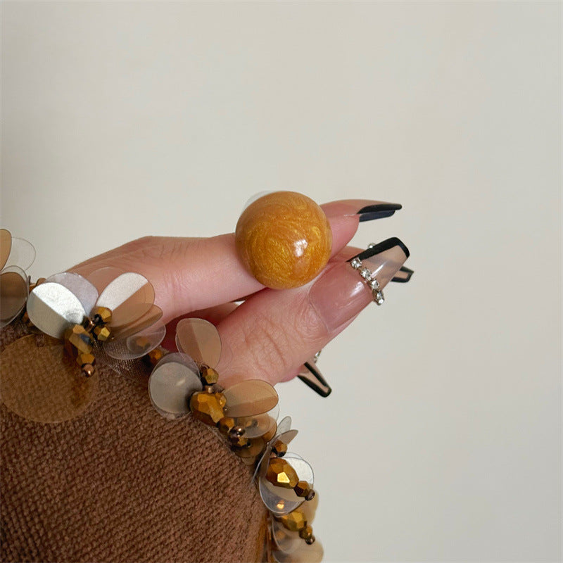 Kelsy Enamel Heart Open Ring