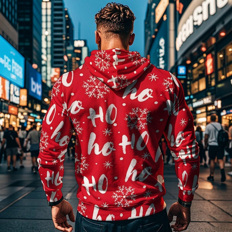 Men's Christmas Hoodie with Colorful Graphic Design and Comfortable Fit