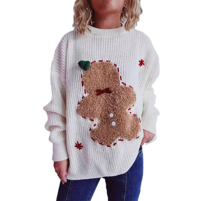 Women's Festive Sweater with Christmas Cookie Design R&B