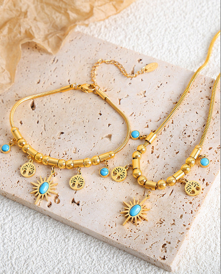Miya Turquoise Charm Necklace