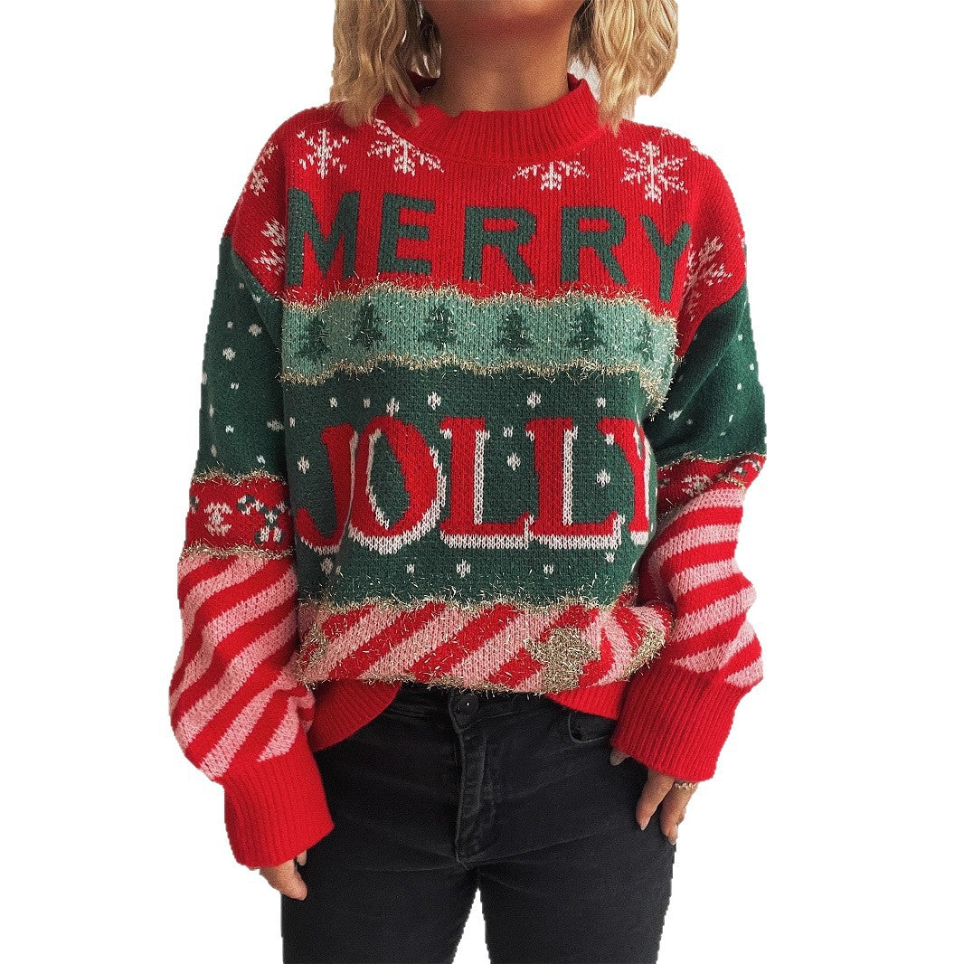 Women's Christmas Sweater with Distinctive Motif and Cozy Cut R&B