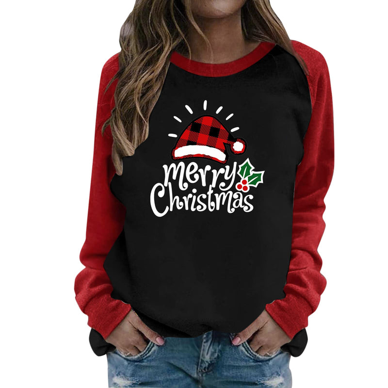 Women's Sweatshirt with Festive Christmas Motifs
