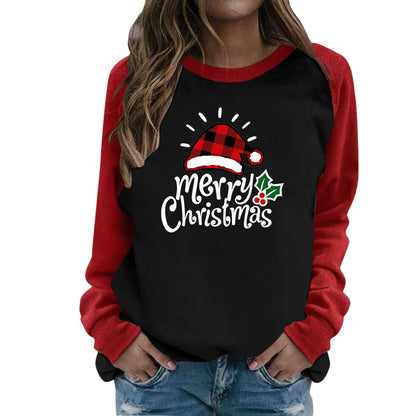 Women's Sweatshirt with Festive Reindeer Motif