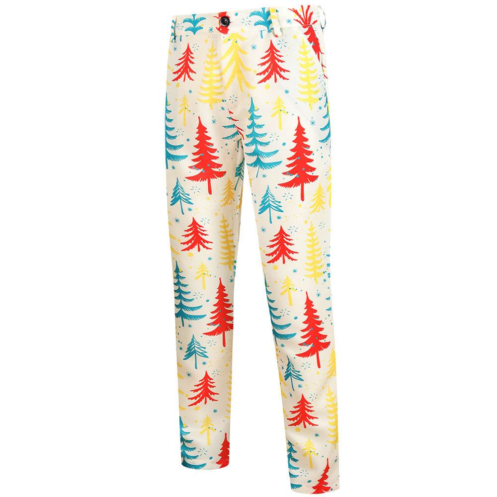 Women's Festive Suit Set with Luxurious Christmas Pattern