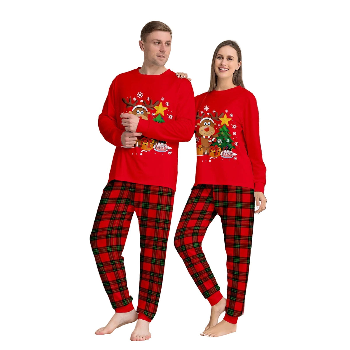 Rudolf's Cute Christmas Pajamas Red Men's