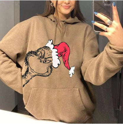 Women's Cozy Hoodie with Creative Christmas Design