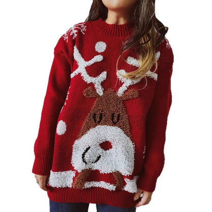 Women's Cozy Christmas Sweater with Fun Reindeer Motif