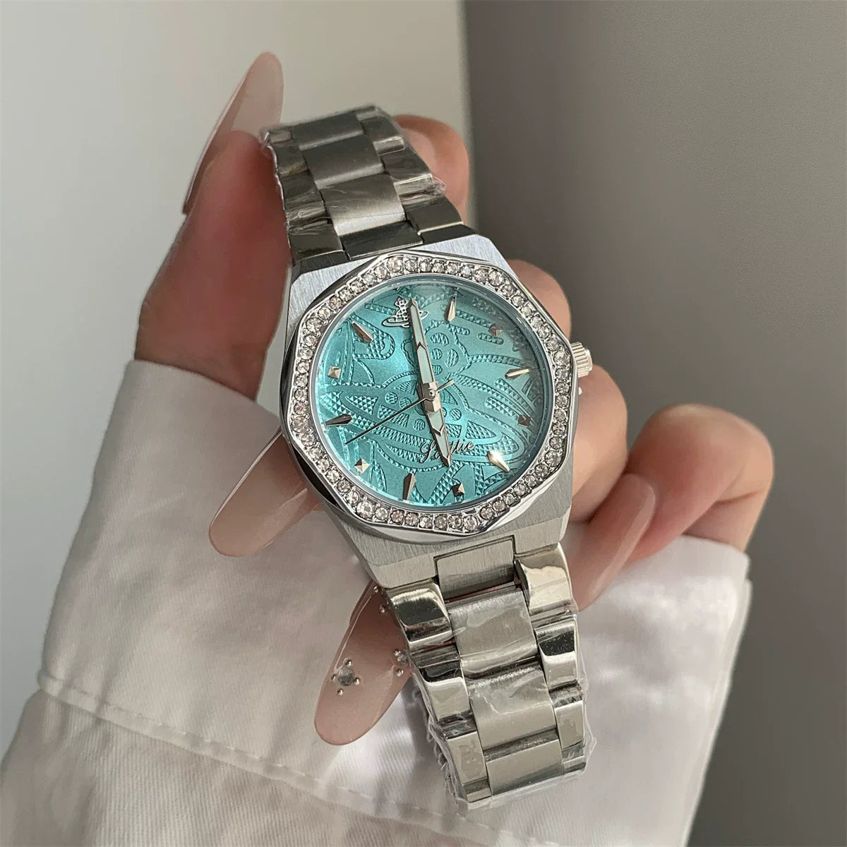 Embossed Dial Bracelet Watch