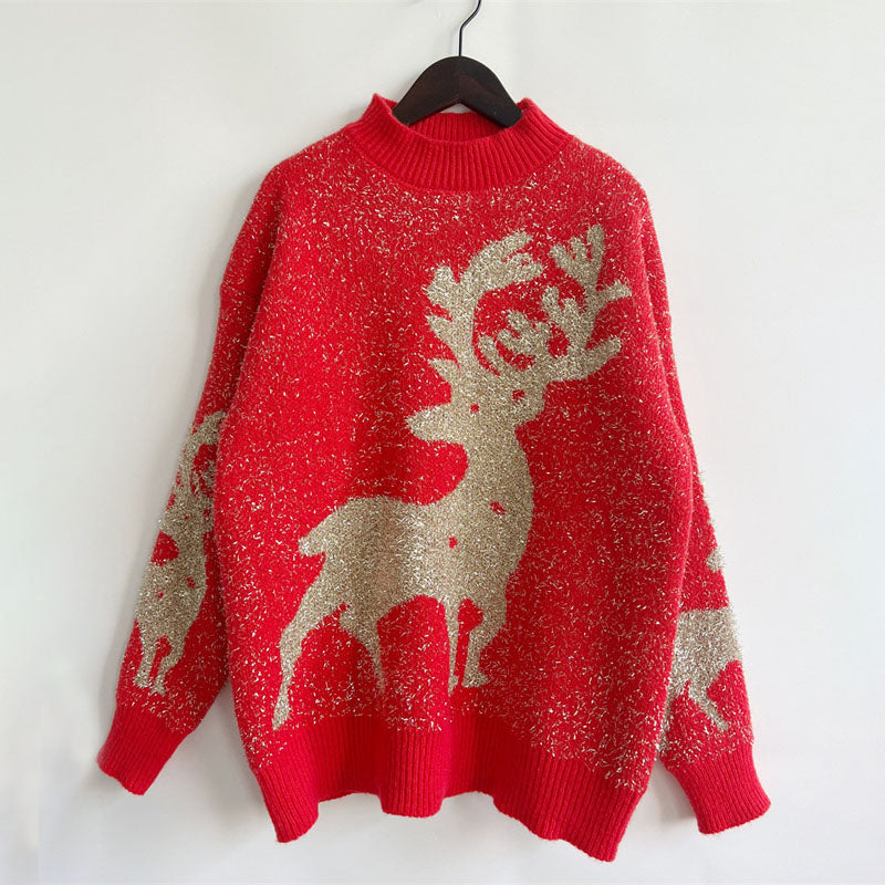 Christmas Knit Sweater with Festive Motif