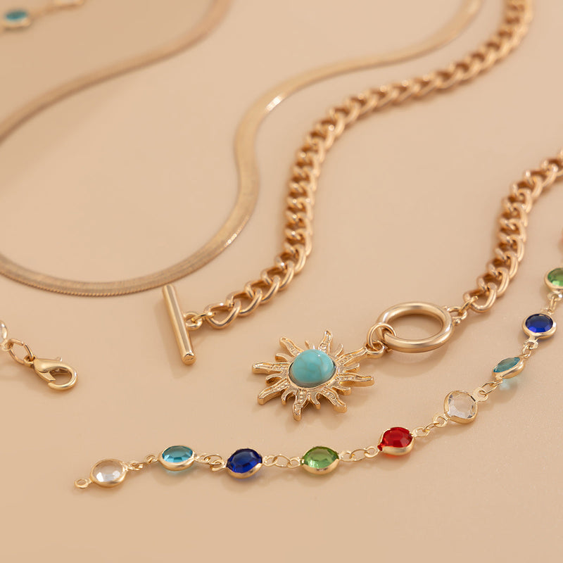 Regina Layered Lariat Necklace Set