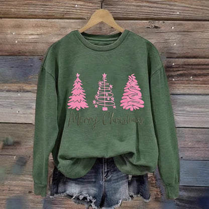 Women's Cozy Christmas Sweatshirt with Festive Print