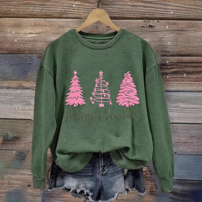 Women's Cozy Christmas Sweatshirt with Festive Print