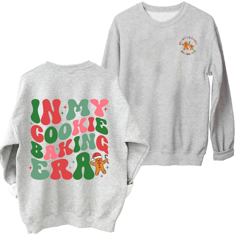 Women's Casual Sweater with Christmas Motif