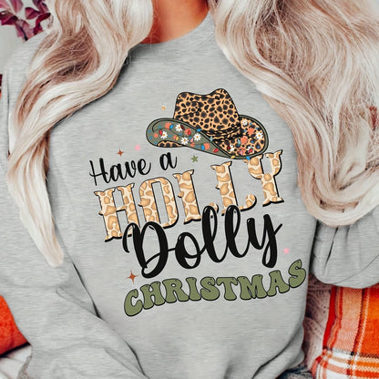 Women's Sweatshirt with Creative Christmas Motif and Stylish Lettering