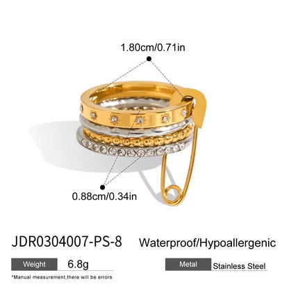 Paperclip Link Gold Ring