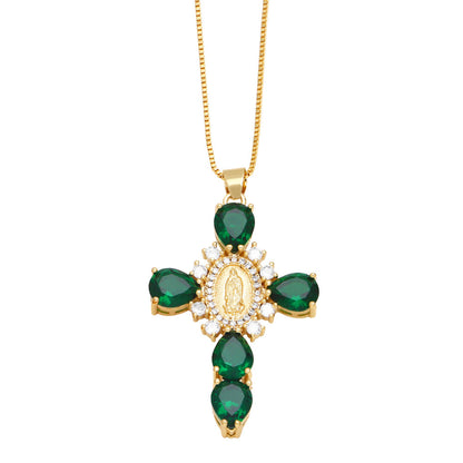 Ianna Madonna Cross Necklace