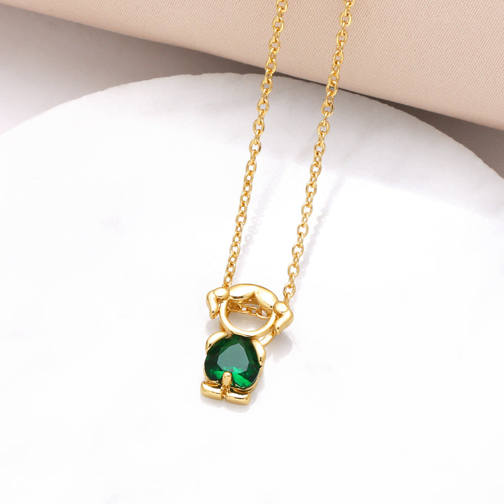 Jackson Zircon Heart Necklace